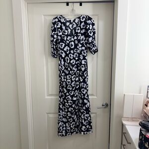 H&M Floral Puff Sleeve Sleeve Dress